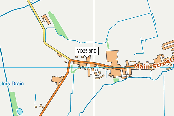 YO25 8FD map - OS VectorMap District (Ordnance Survey)