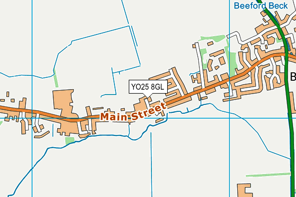 YO25 8GL map - OS VectorMap District (Ordnance Survey)
