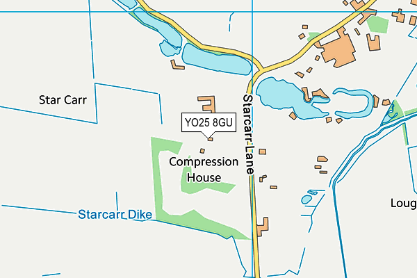 YO25 8GU map - OS VectorMap District (Ordnance Survey)