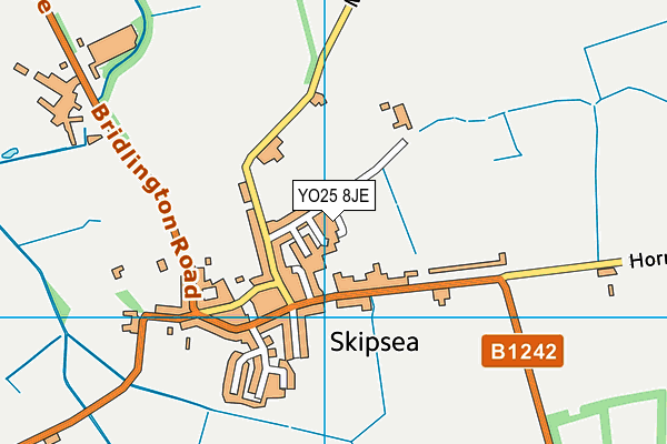 YO25 8JE map - OS VectorMap District (Ordnance Survey)