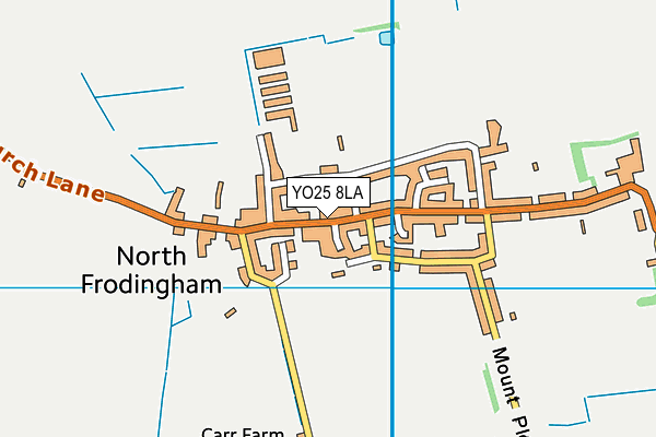 North Frodingham Primary School map (YO25 8LA) - OS VectorMap District (Ordnance Survey)