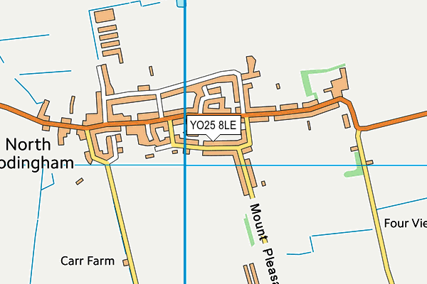 North Frodingham Playing Fields map (YO25 8LE) - OS VectorMap District (Ordnance Survey)