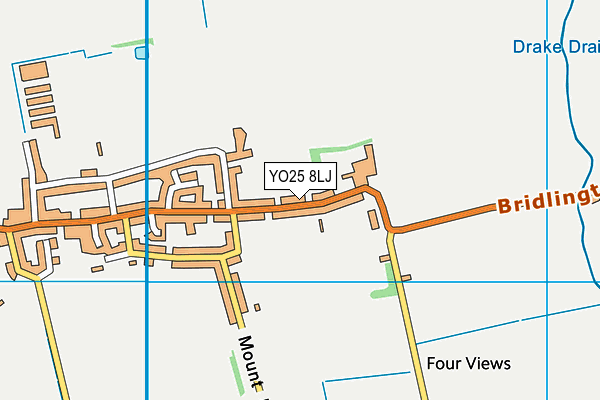 YO25 8LJ map - OS VectorMap District (Ordnance Survey)