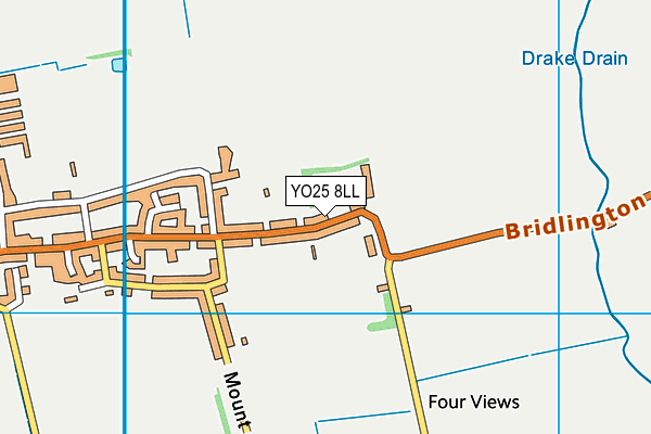 YO25 8LL map - OS VectorMap District (Ordnance Survey)