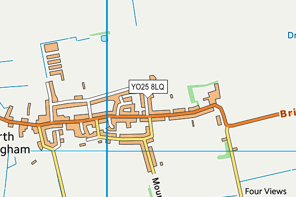YO25 8LQ map - OS VectorMap District (Ordnance Survey)