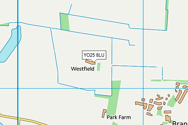 YO25 8LU map - OS VectorMap District (Ordnance Survey)