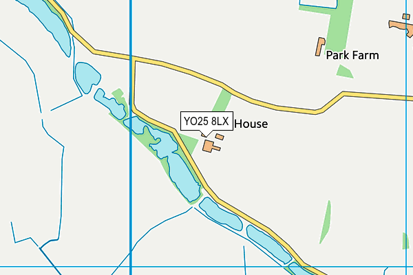 YO25 8LX map - OS VectorMap District (Ordnance Survey)