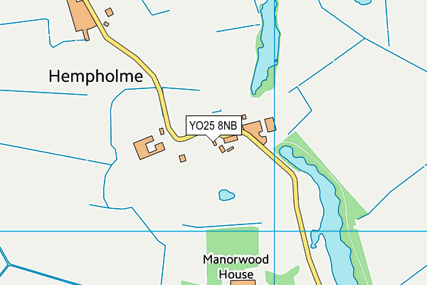 YO25 8NB map - OS VectorMap District (Ordnance Survey)
