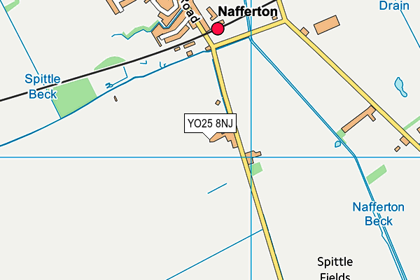YO25 8NJ map - OS VectorMap District (Ordnance Survey)