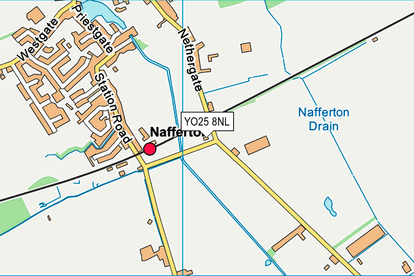 YO25 8NL map - OS VectorMap District (Ordnance Survey)