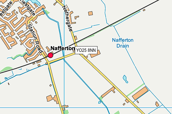 YO25 8NN map - OS VectorMap District (Ordnance Survey)