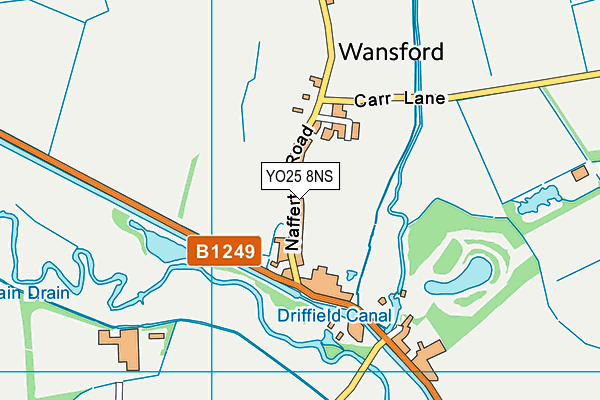 YO25 8NS map - OS VectorMap District (Ordnance Survey)