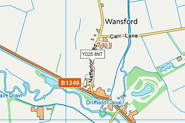 YO25 8NT map - OS VectorMap District (Ordnance Survey)