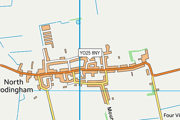 YO25 8NY map - OS VectorMap District (Ordnance Survey)