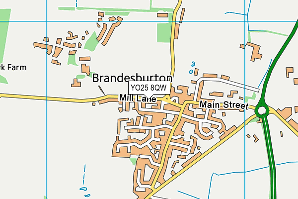 YO25 8QW map - OS VectorMap District (Ordnance Survey)
