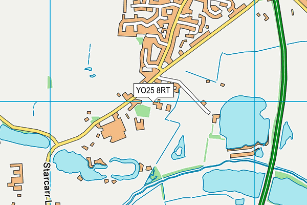 YO25 8RT map - OS VectorMap District (Ordnance Survey)