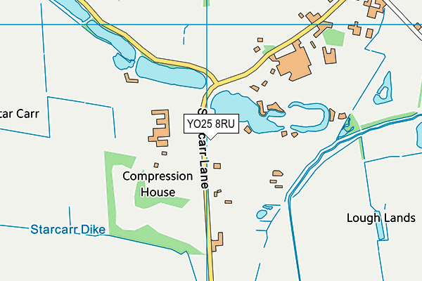 YO25 8RU map - OS VectorMap District (Ordnance Survey)