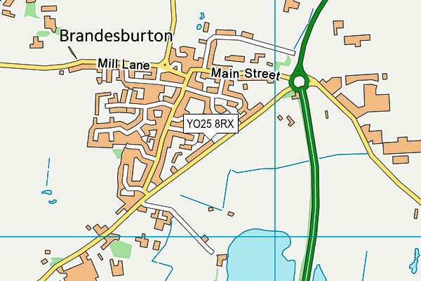 YO25 8RX map - OS VectorMap District (Ordnance Survey)