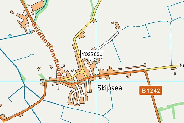 YO25 8SU map - OS VectorMap District (Ordnance Survey)