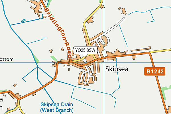 Skipsea Playing Area (Closed) map (YO25 8SW) - OS VectorMap District (Ordnance Survey)
