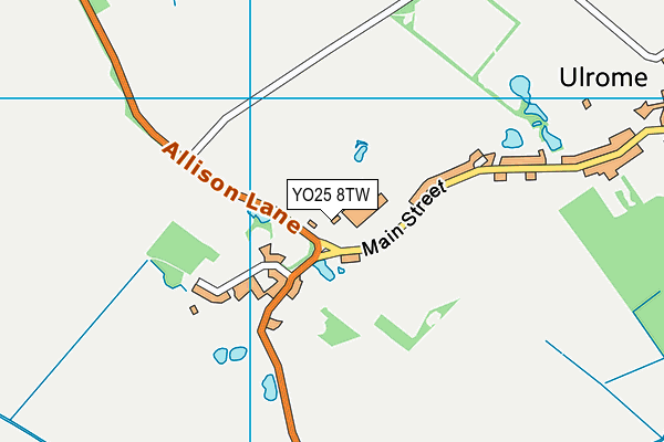 YO25 8TW map - OS VectorMap District (Ordnance Survey)