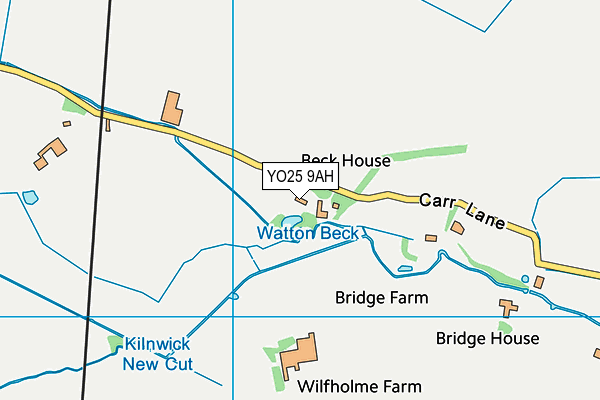 YO25 9AH map - OS VectorMap District (Ordnance Survey)