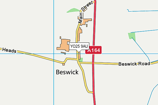 YO25 9AU map - OS VectorMap District (Ordnance Survey)