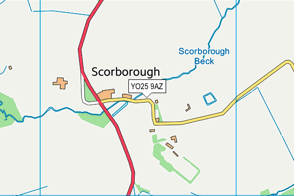 YO25 9AZ map - OS VectorMap District (Ordnance Survey)