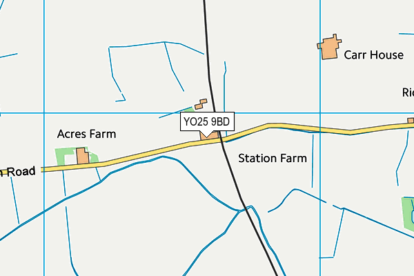 YO25 9BD map - OS VectorMap District (Ordnance Survey)