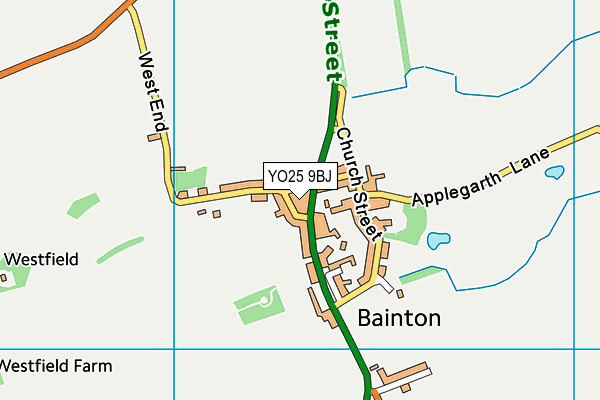 YO25 9BJ map - OS VectorMap District (Ordnance Survey)