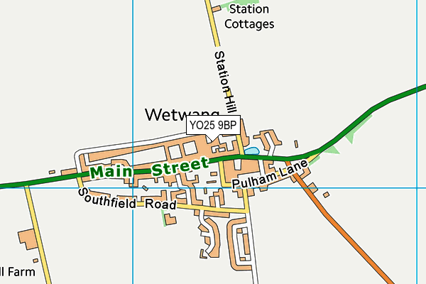 YO25 9BP map - OS VectorMap District (Ordnance Survey)