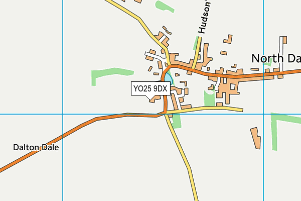 YO25 9DX map - OS VectorMap District (Ordnance Survey)