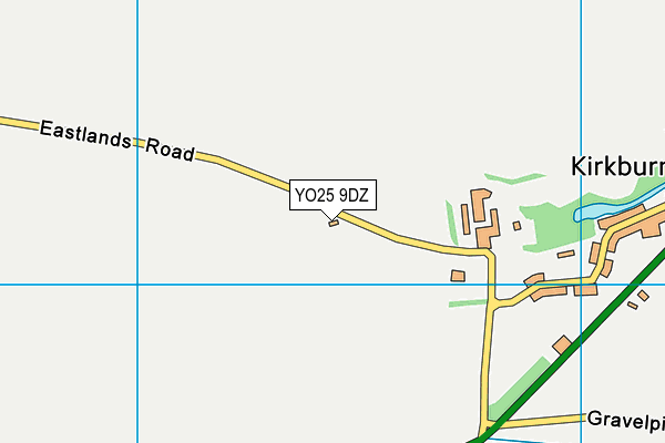 YO25 9DZ map - OS VectorMap District (Ordnance Survey)