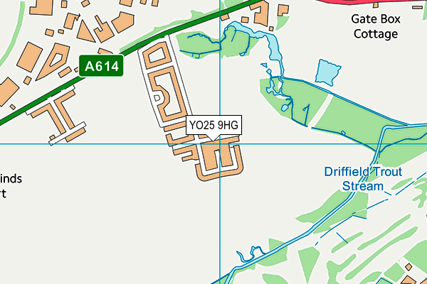 YO25 9HG map - OS VectorMap District (Ordnance Survey)