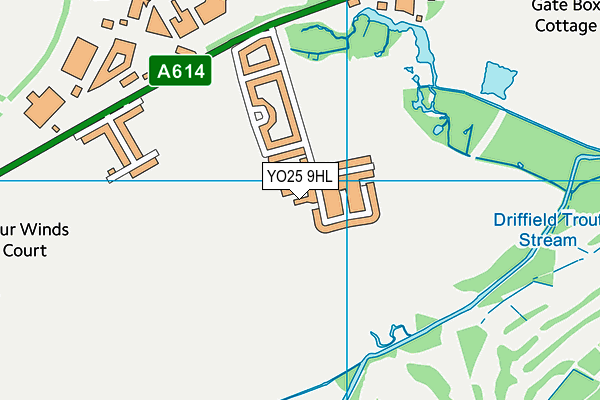 YO25 9HL map - OS VectorMap District (Ordnance Survey)