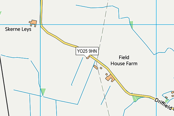YO25 9HN map - OS VectorMap District (Ordnance Survey)