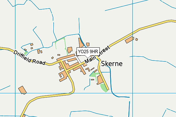 YO25 9HR map - OS VectorMap District (Ordnance Survey)