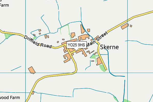 YO25 9HS map - OS VectorMap District (Ordnance Survey)