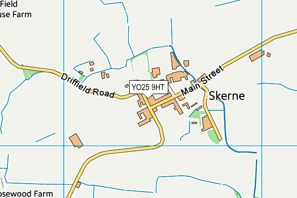 YO25 9HT map - OS VectorMap District (Ordnance Survey)