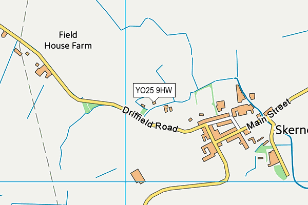YO25 9HW map - OS VectorMap District (Ordnance Survey)
