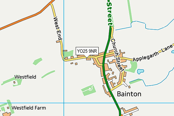 YO25 9NR map - OS VectorMap District (Ordnance Survey)