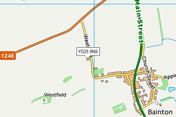 YO25 9NS map - OS VectorMap District (Ordnance Survey)