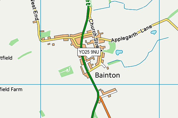 YO25 9NU map - OS VectorMap District (Ordnance Survey)