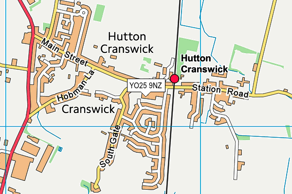 YO25 9NZ map - OS VectorMap District (Ordnance Survey)