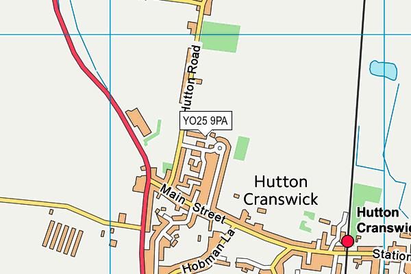 YO25 9PA map - OS VectorMap District (Ordnance Survey)