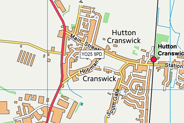 Hutton Cranswick Community Primary School map (YO25 9PD) - OS VectorMap District (Ordnance Survey)