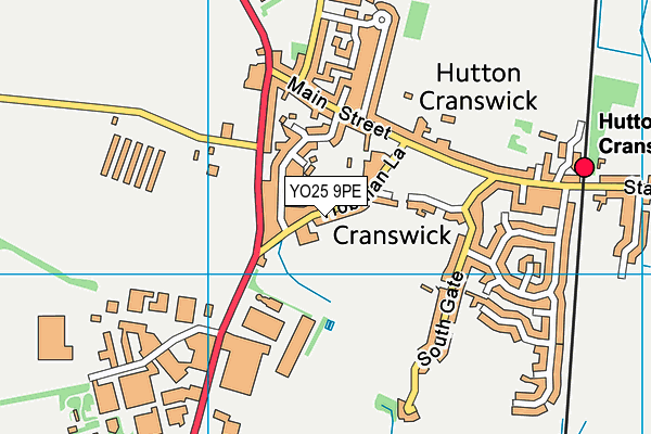 YO25 9PE map - OS VectorMap District (Ordnance Survey)