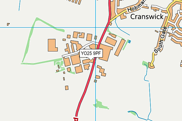 Map of CRANSWICK CARAVAN STORAGE LIMITED at district scale