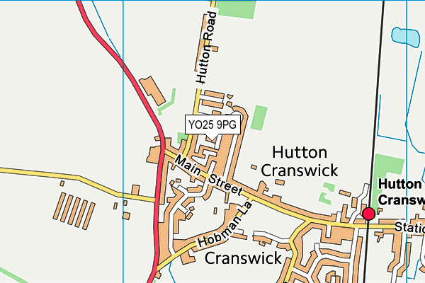 YO25 9PG map - OS VectorMap District (Ordnance Survey)