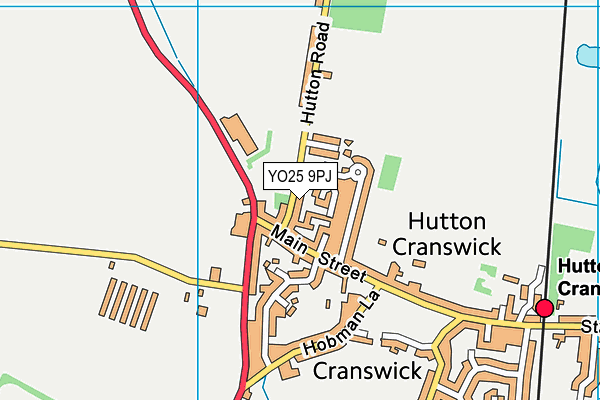 YO25 9PJ map - OS VectorMap District (Ordnance Survey)